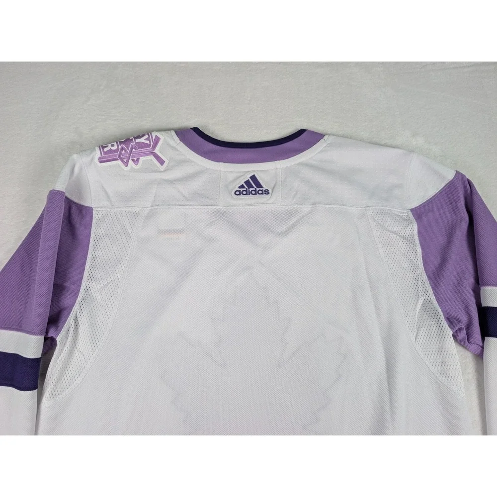 Toronto Maple Leafs Hockey‎ Fights Cancer Adidas Jersey sz 54 White Purple NWT
